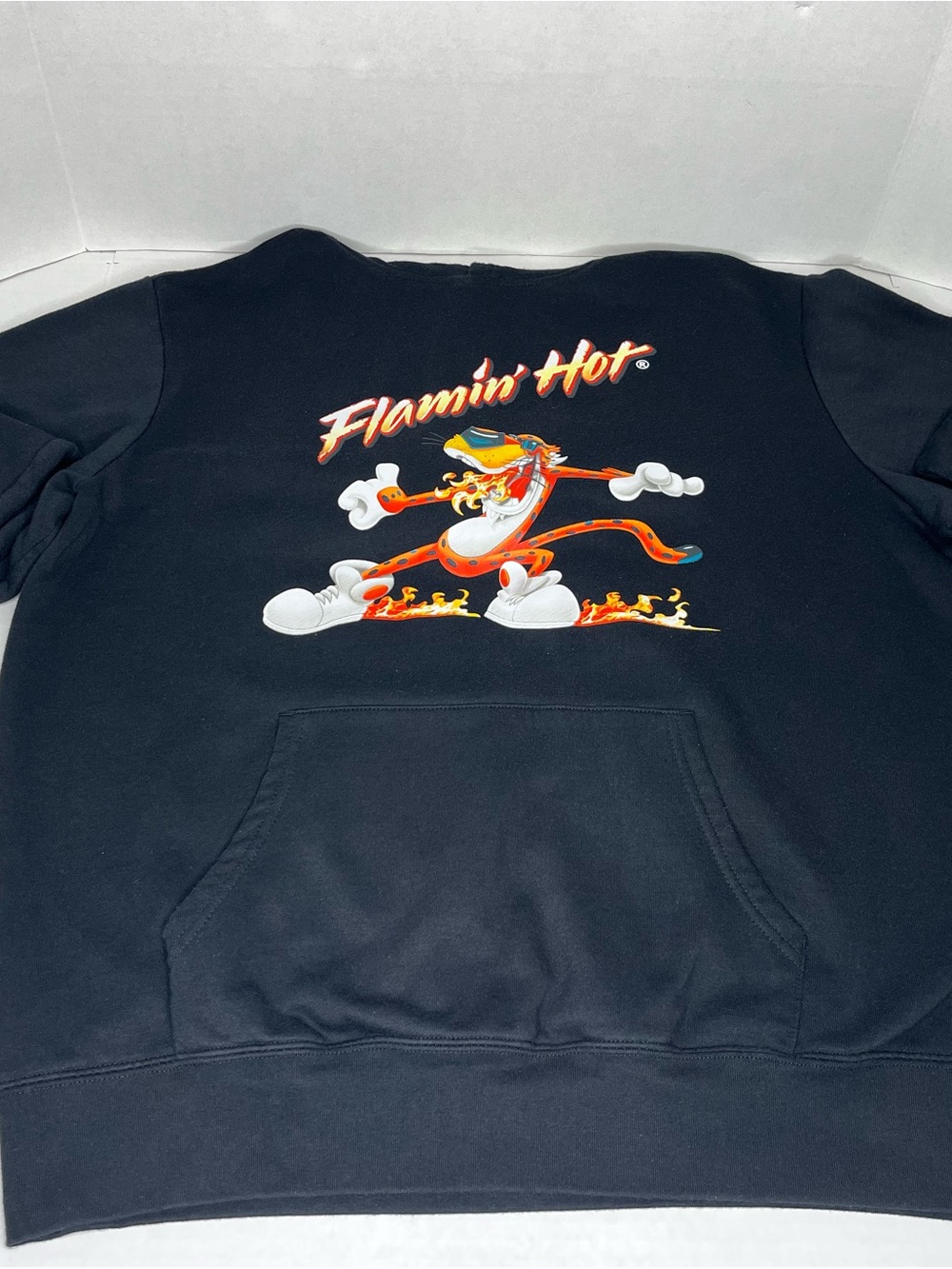 Flamin' Hot Graphic Pullover Hoodie - Black